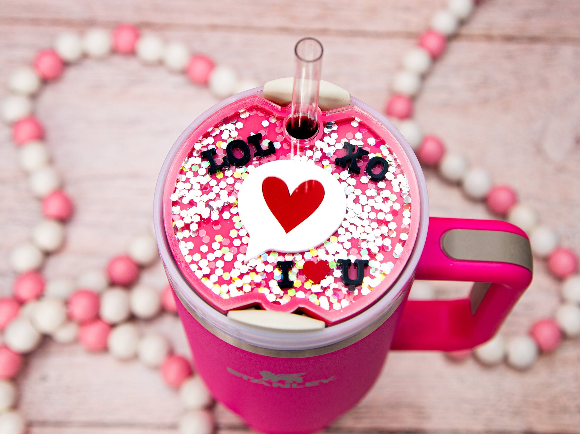 Stanley Tumbler Shaker Topper SVG, Valentines Cup Accessories (Digital Download)