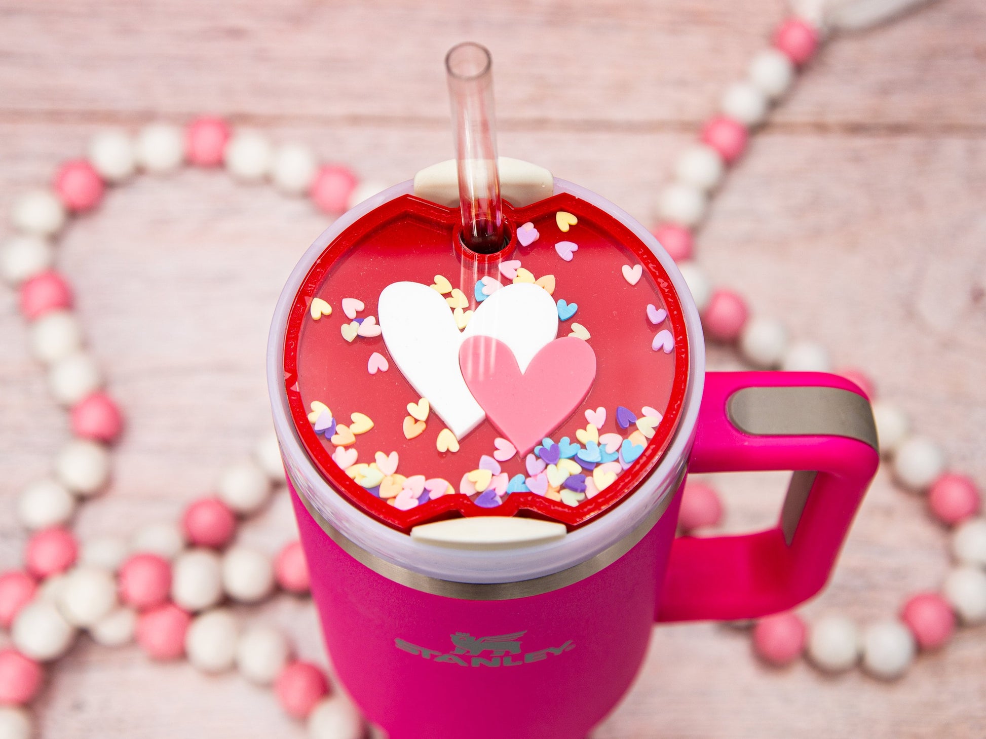 Stanley Tumbler Shaker Topper SVG, Valentines Cup Accessories (Digital Download)