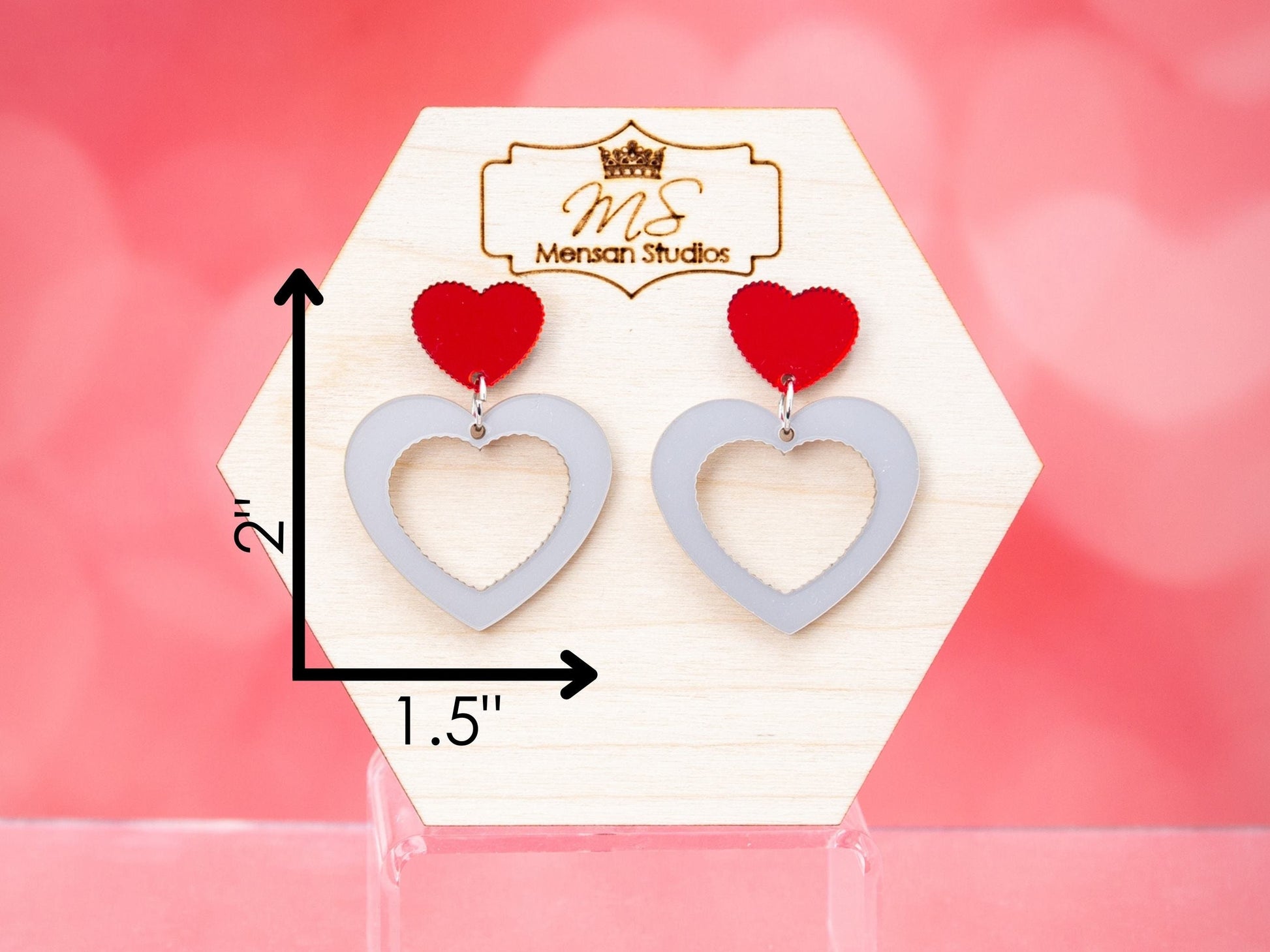 XL Valentine Earring SVG Bundle, Laser Cut File, Valentine Earrings, Valentine Earrings, Heart Earring Svg, Earrings SvG, Valentine Gift