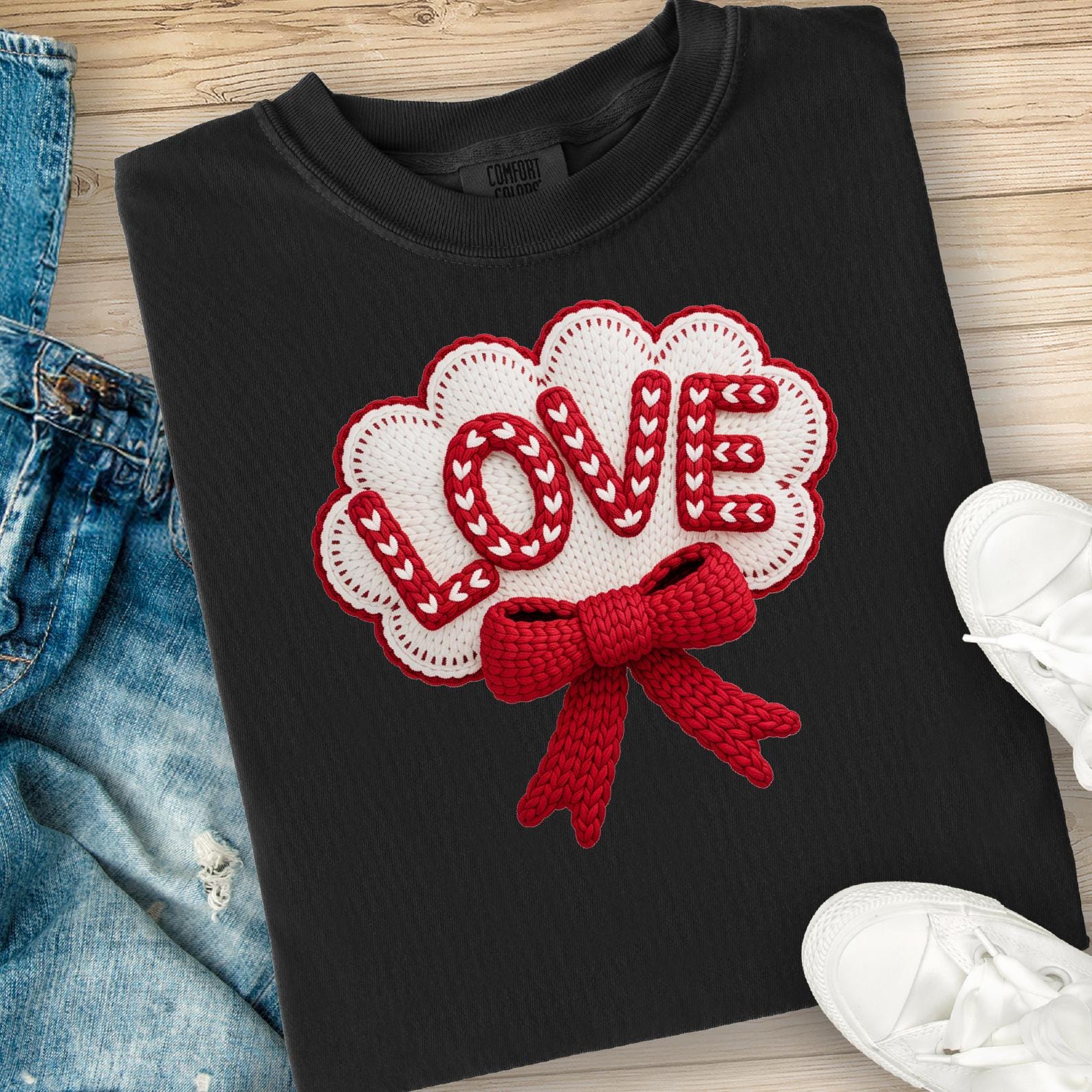 Valentines Love PNG, Love Crochet Valentines Png, Crochet Valentines Shirt Png, Trendy Valentines Day Png, (Digital Download), Crochet PNG
