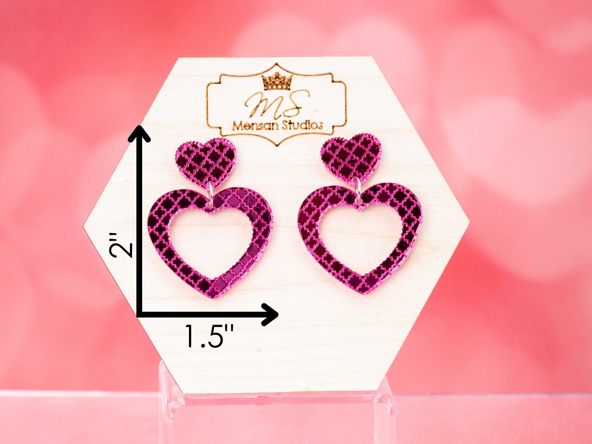 XL Valentine Earring SVG Bundle, Laser Cut File, Valentine Earrings, Valentine Earrings, Heart Earring Svg, Earrings SvG, Valentine Gift