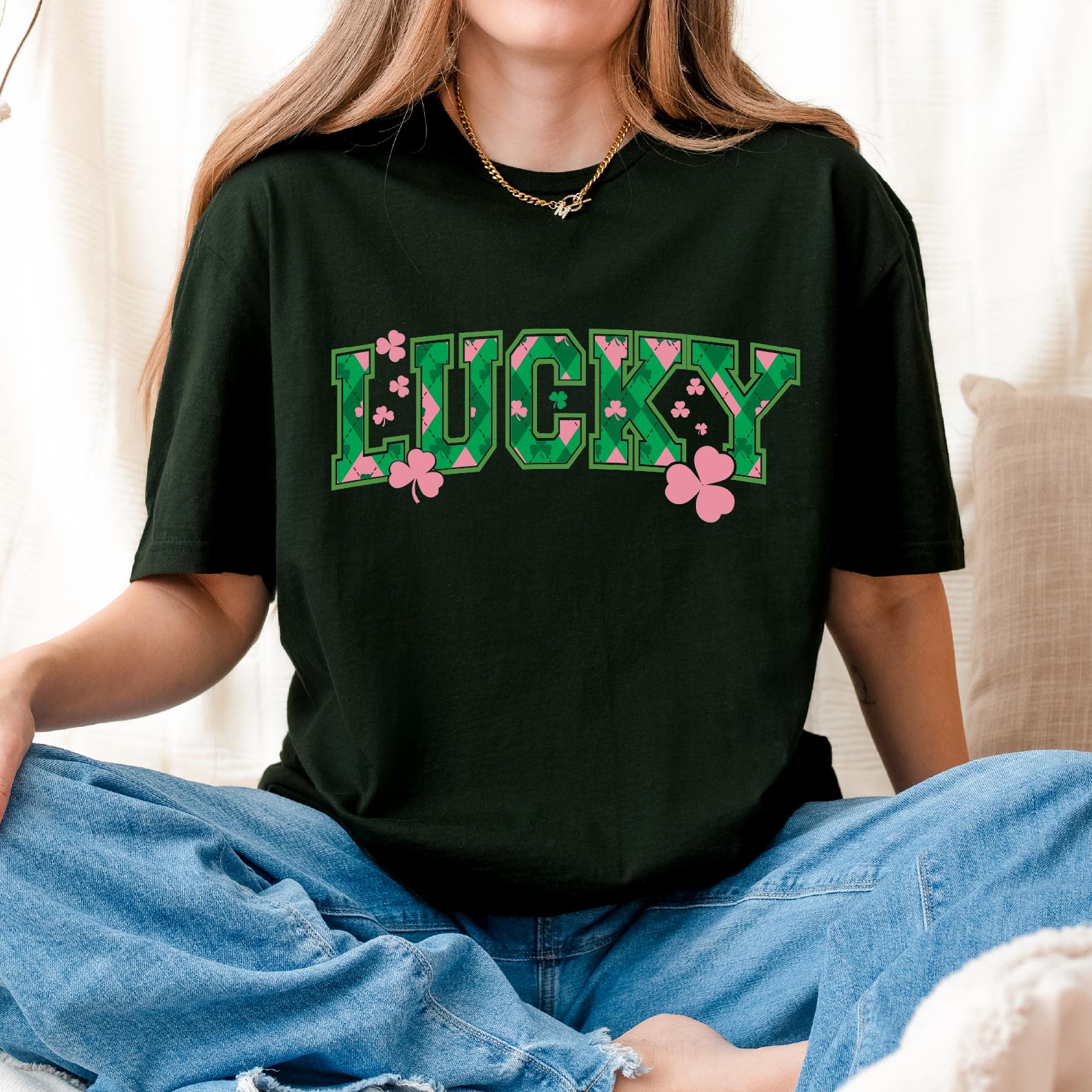 Lucky St Patrick's Day Png, St Patricks day png, Lucky png, Pink Shamrock png, St Patrick Png, St Pattys day png, Coquette St Patrick day