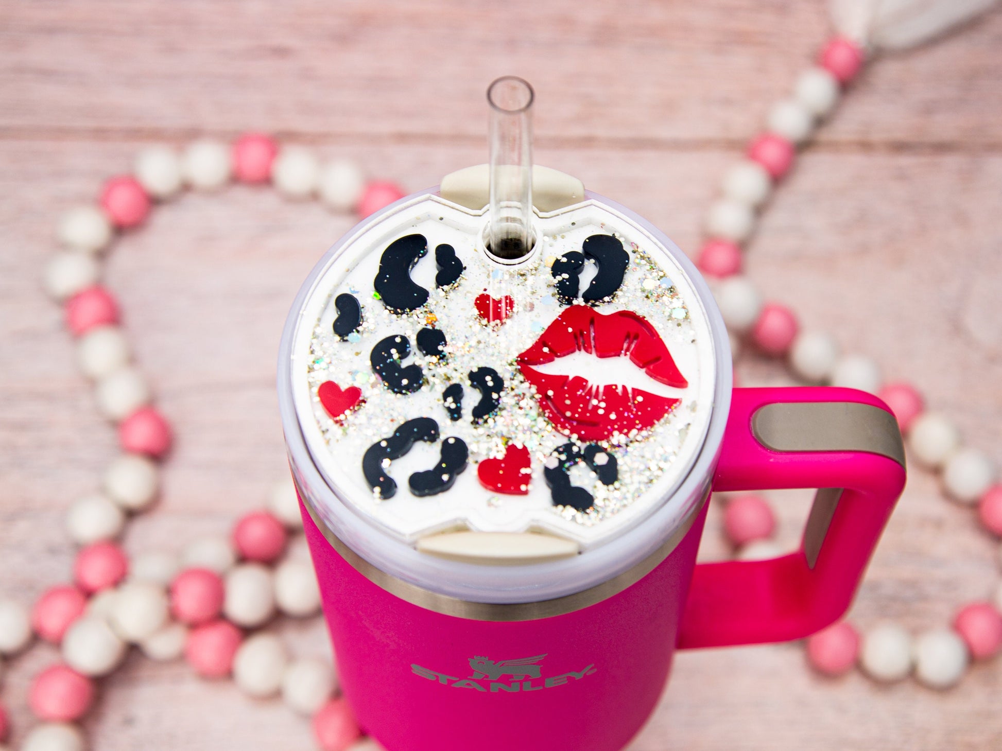 Stanley Tumbler Shaker Topper SVG, Valentines Cup Accessories (Digital Download)