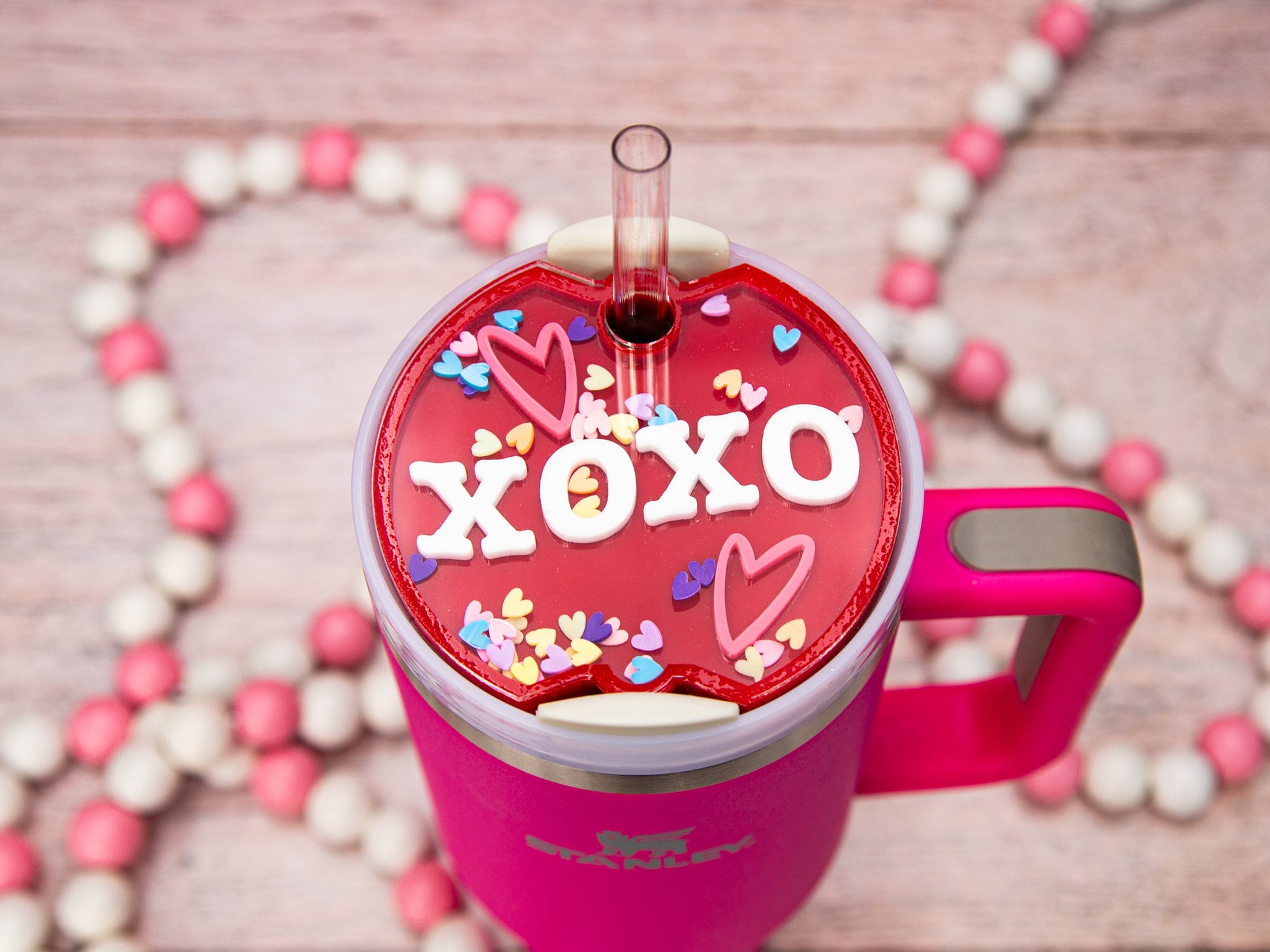 Stanley Tumbler Shaker Topper SVG, Valentines Cup Accessories (Digital Download)