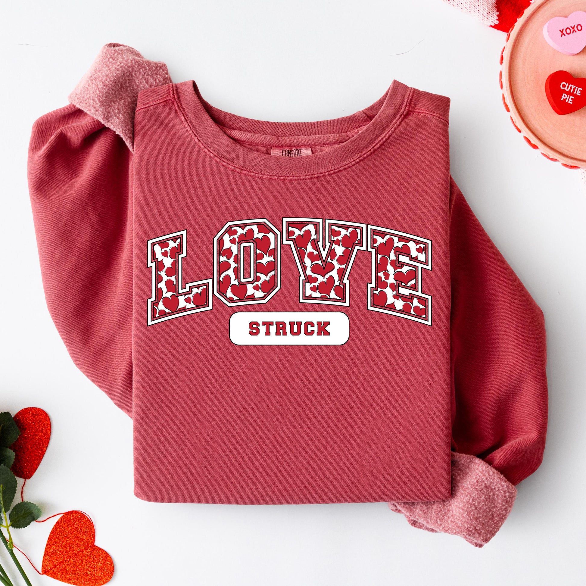 Valentines Love PNG, Love Struck Valentines Png, Preppy Heart Valentines Shirt Png, Trendy Valentines Day Png, (Digital Download)