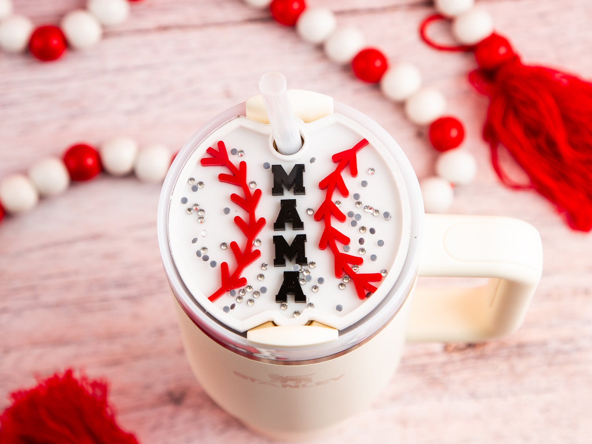 Baseball, 40 oz Stanley Quencher H2.0 Tumbler Shaker Bundle, DIGITAL DOWNLOAD - SVG Cut File Bundle. Tag for Stanley Lid, Cup Accessories